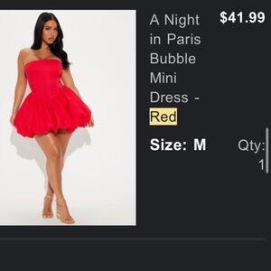 Fashion Nova Red Mini Dress